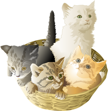 kittens clipart basket clipart
