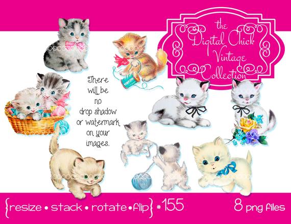 kittens clipart basket painting