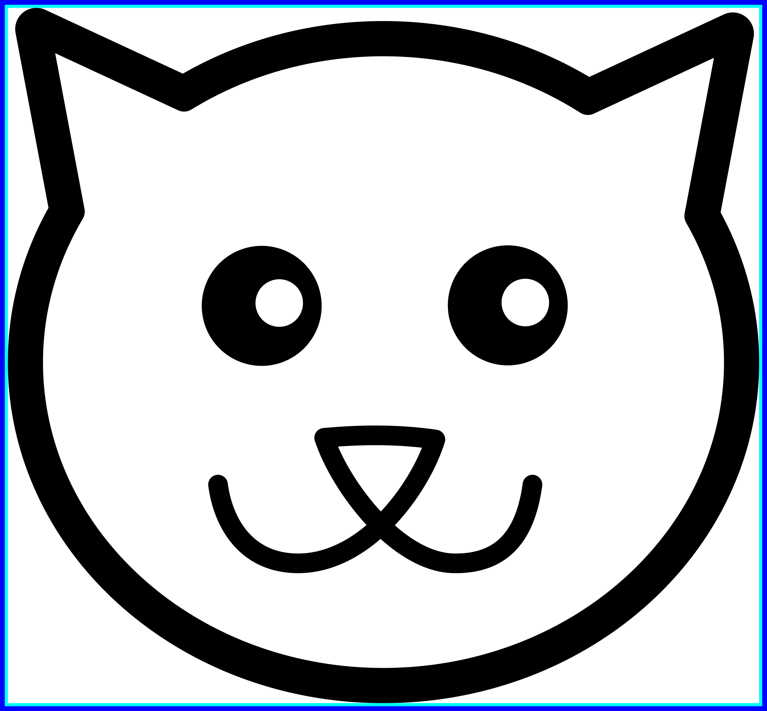 kitty clipart black and white