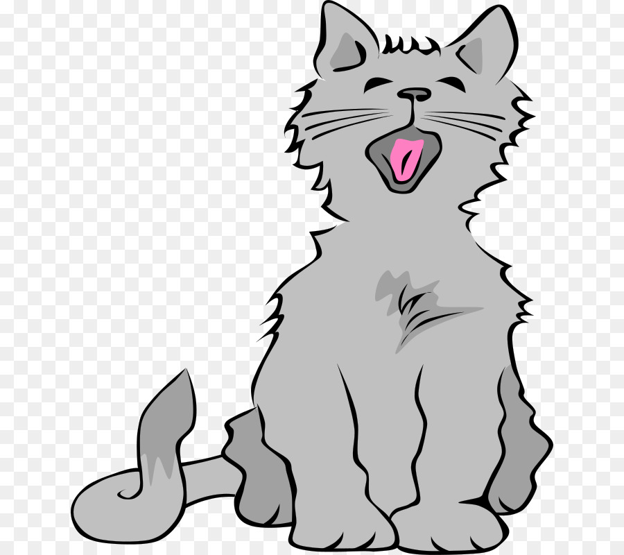 Black line background png. Kittens clipart cat meow