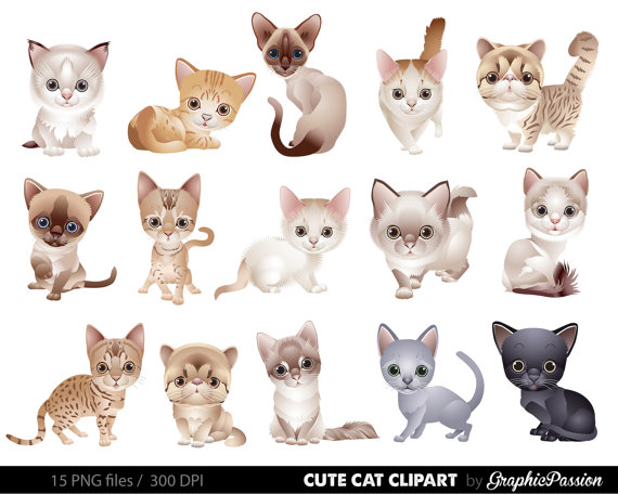 Kittens clipart illustration. Cat clip art kitten