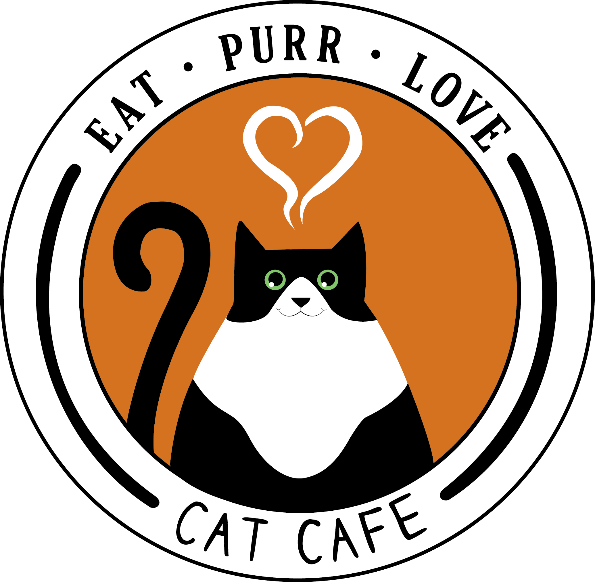 Kittens clipart purr. Eat love cat caf