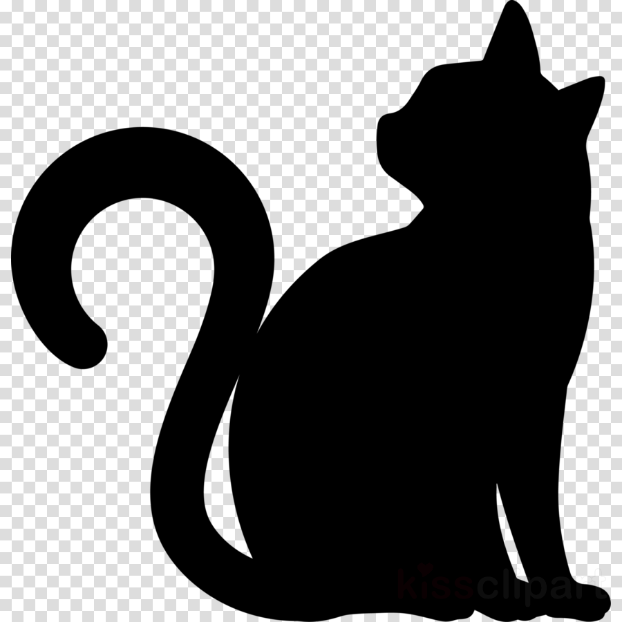 Black Cat Kitten Silhouette Clip Art Cat Png Download - vrogue.co