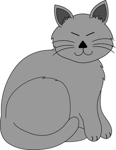 Free gray cliparts download. Kitty clipart grey cat