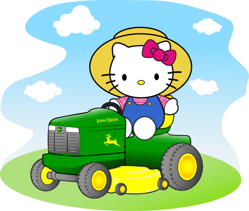 kitty clipart tractor