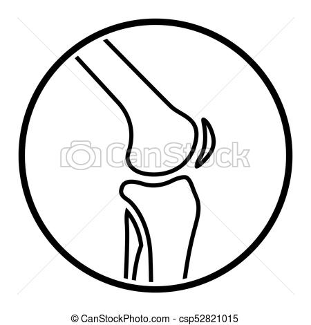 knee clipart black and white