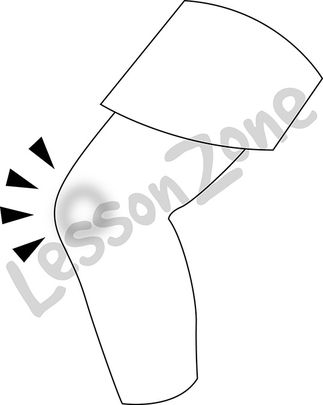 knee clipart black and white