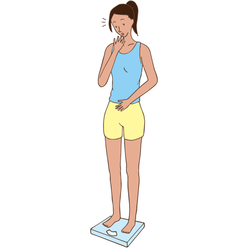 Knee clipart human shoulder. A lady on weight