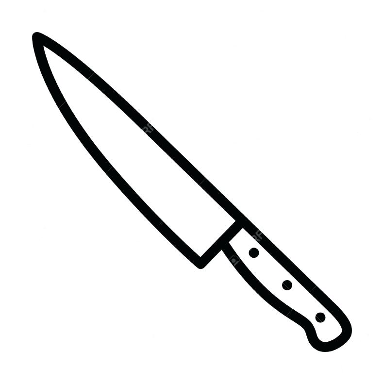 Knife clipart. Chef silhouette at getdrawings