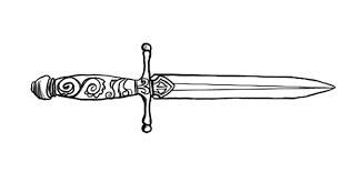 knife clipart colouring