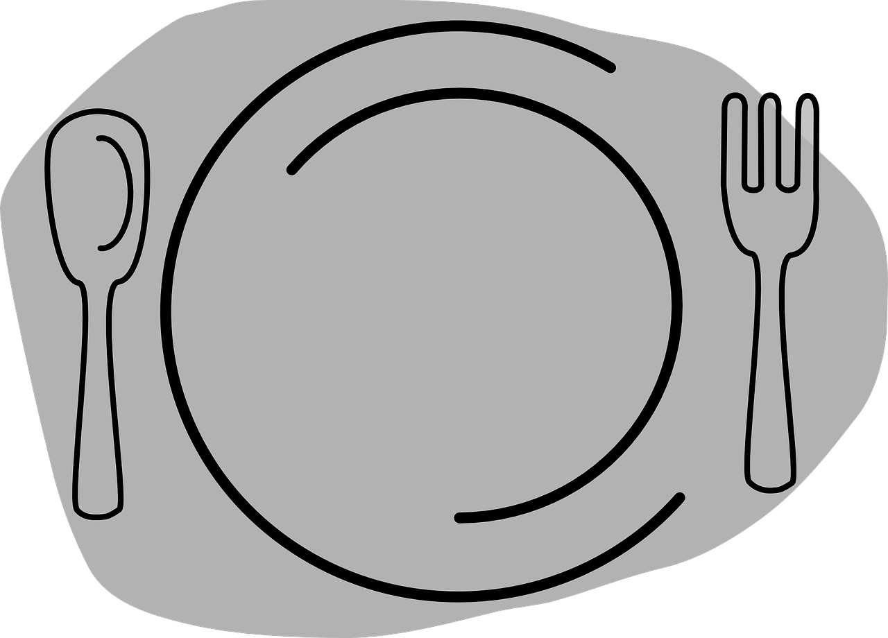 plate clipart plate silverware