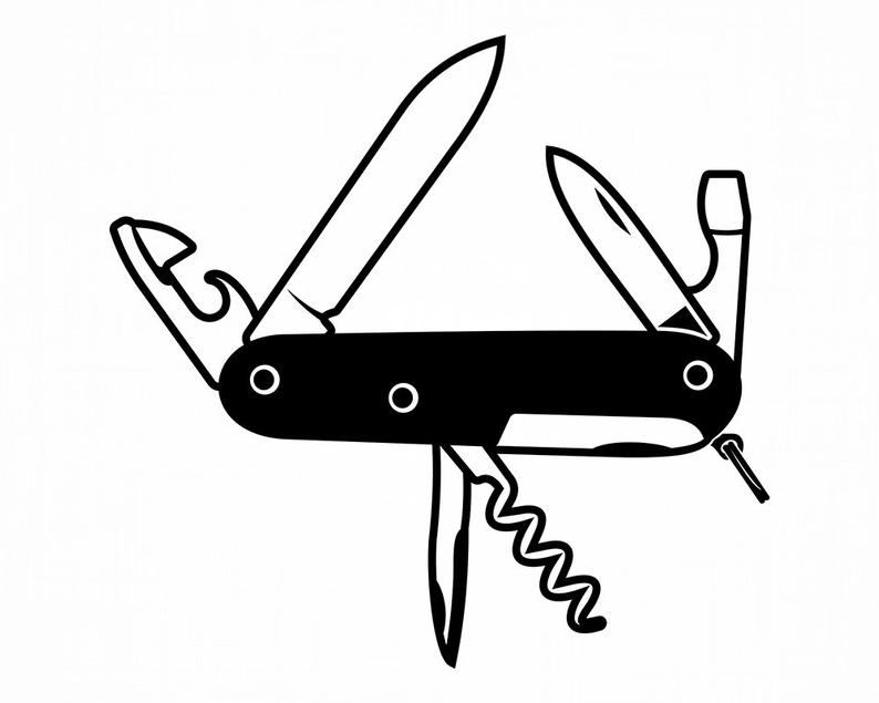 Knife clipart pocket knife. Swiss army svg files