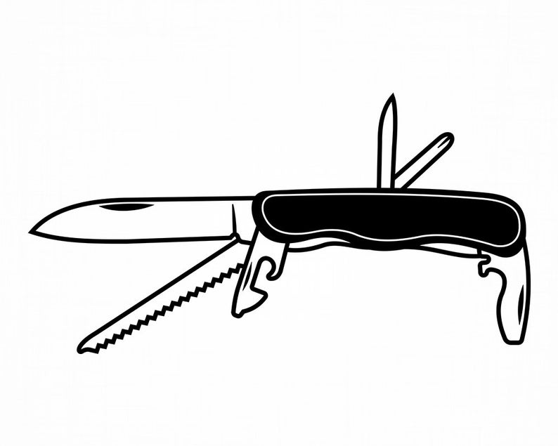 Army svg files for. Knife clipart pocket knife