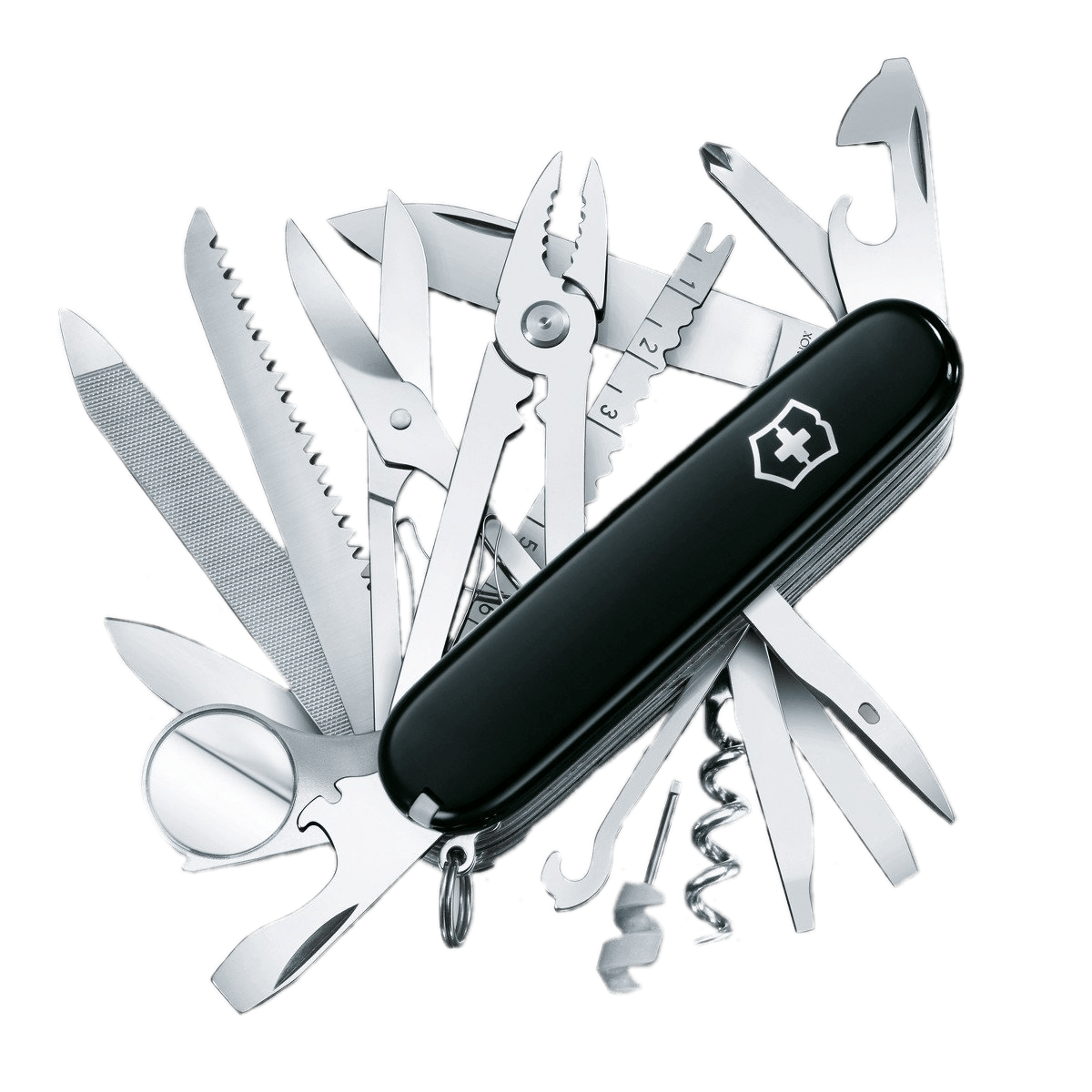 Victorinox black swiss army. Knife clipart utility knife