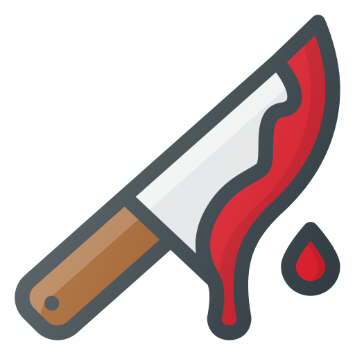 Knife with blood png. Free color halloween icons