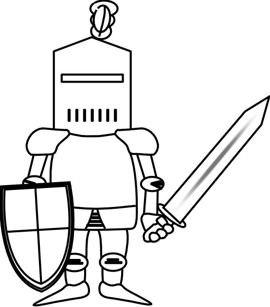 Factory clipart black and white. Knight panda free images
