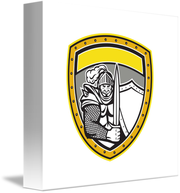 Knight clipart crest. Full armor open visor