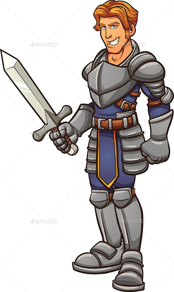 knight clipart handsome