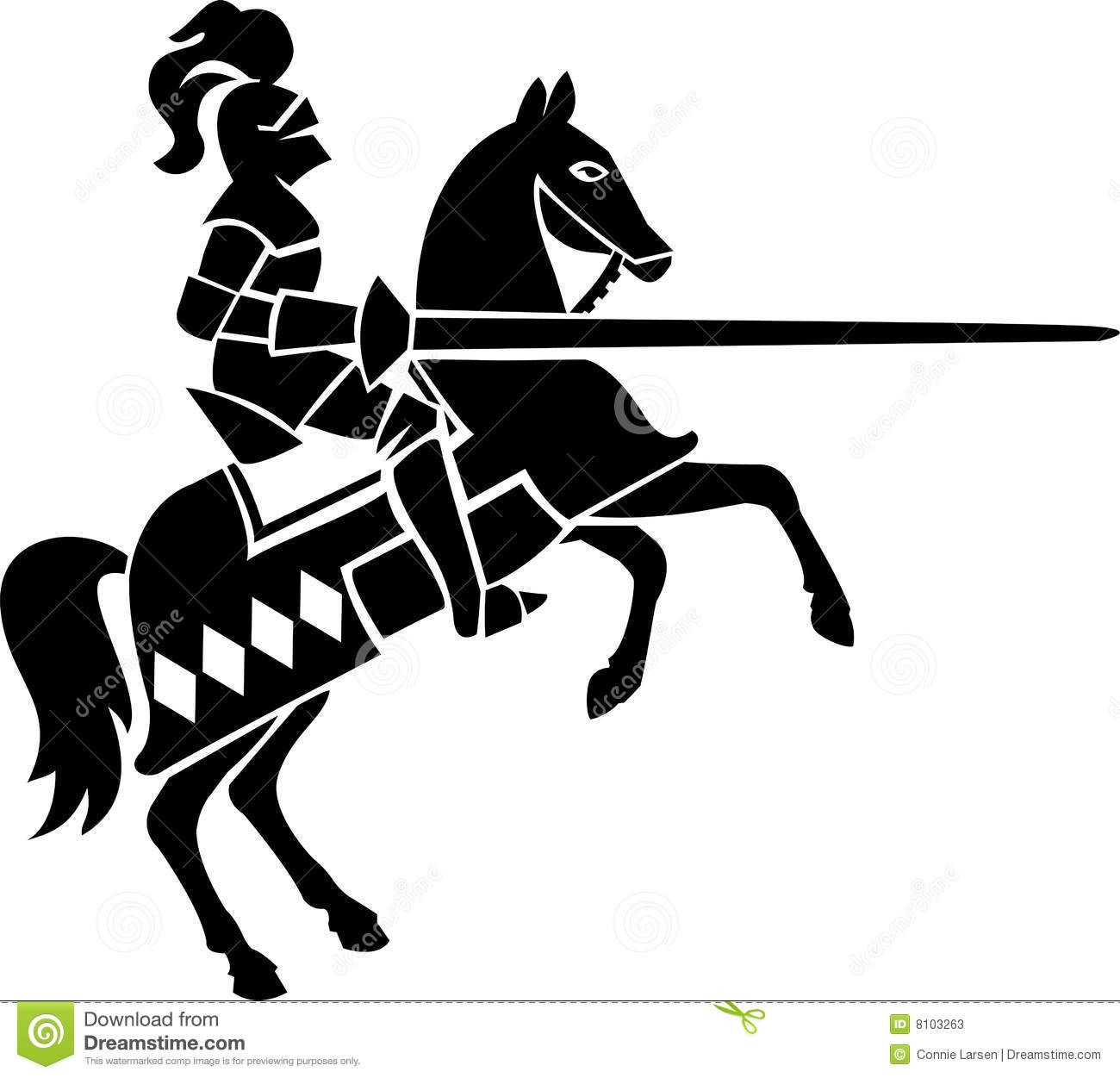 knight clipart horse back