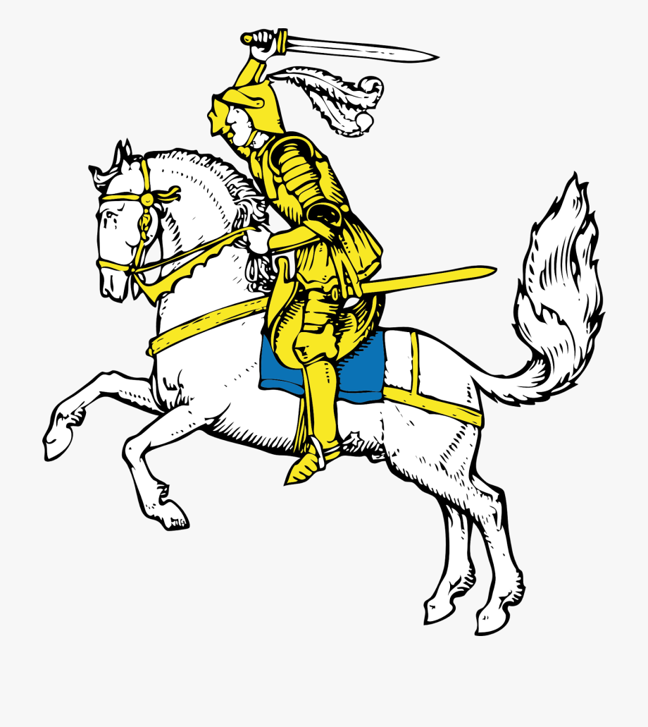 knight clipart horse line drawing