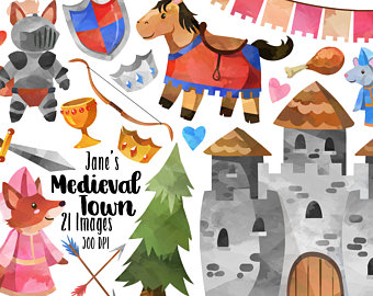 Etsy . Knight clipart medieval castle
