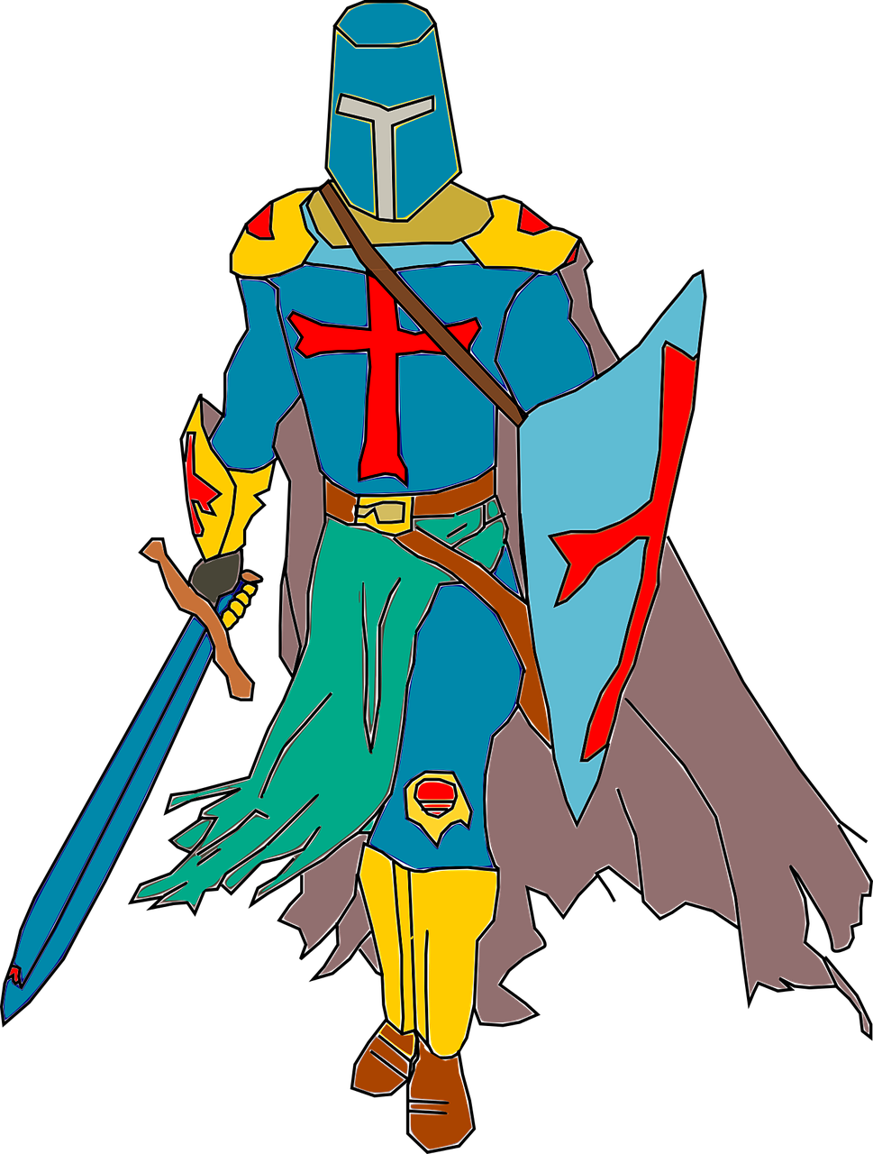 knight clipart standing