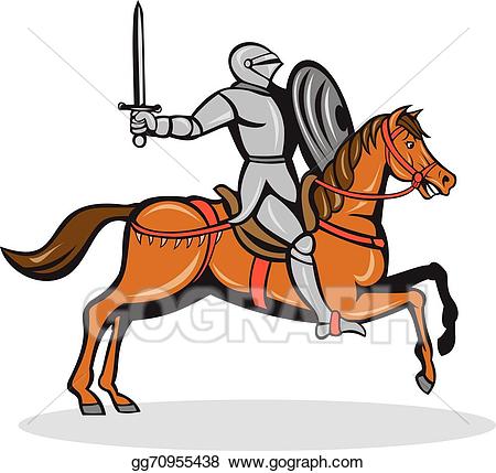 knights clipart armored horse