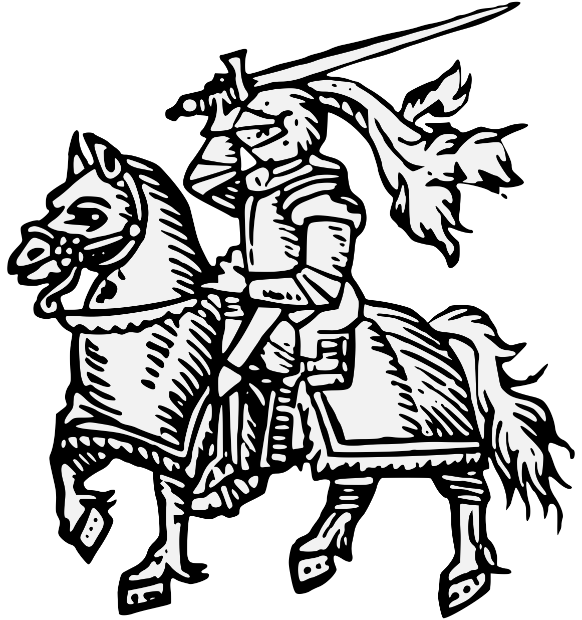 Knights clipart armored horse, Knights armored horse Transparent FREE ...