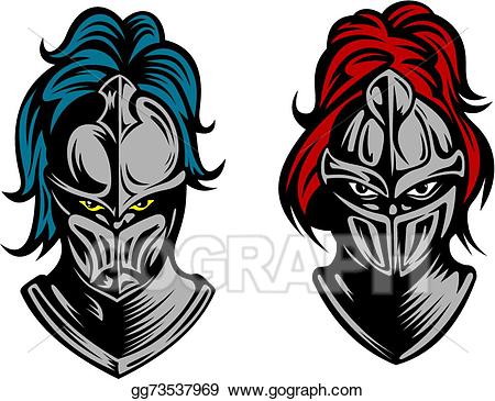 Vector art heads in. Knights clipart face knight