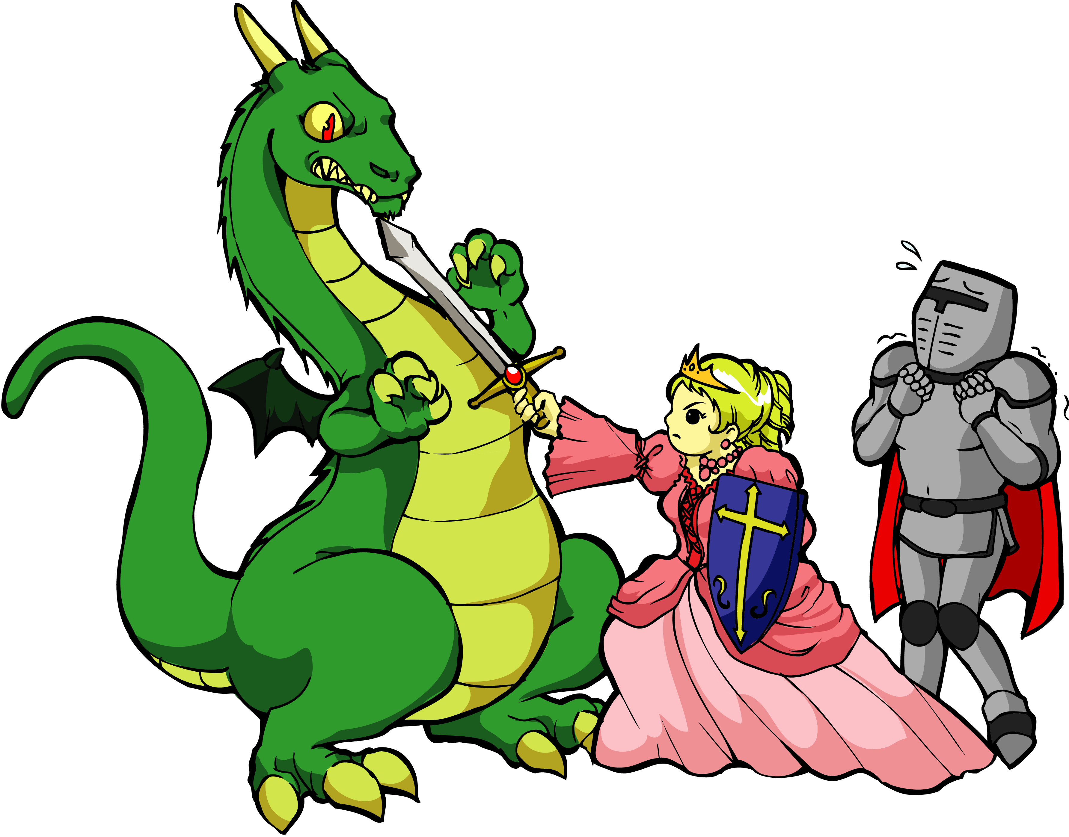 princess clipart dragon