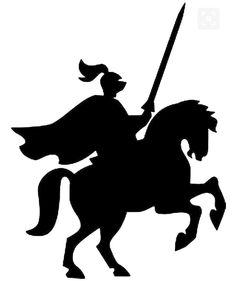 Knights clipart scared. Knight black and white