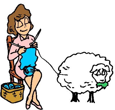 knitting clipart animated