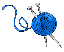 knitting clipart blue yarn