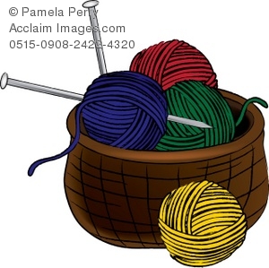 knitting clipart knitting basket