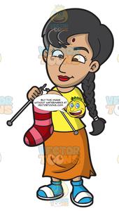 knitting clipart person