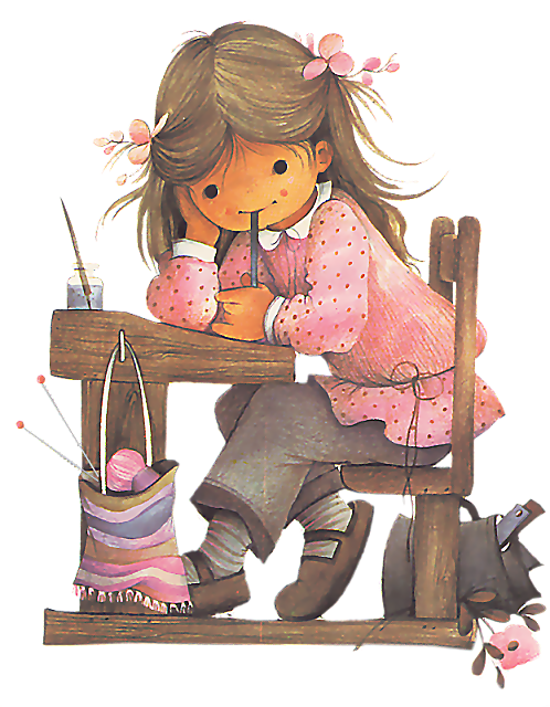 knitting clipart person