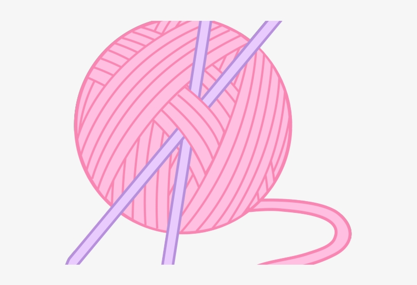 knitting clipart pink yarn