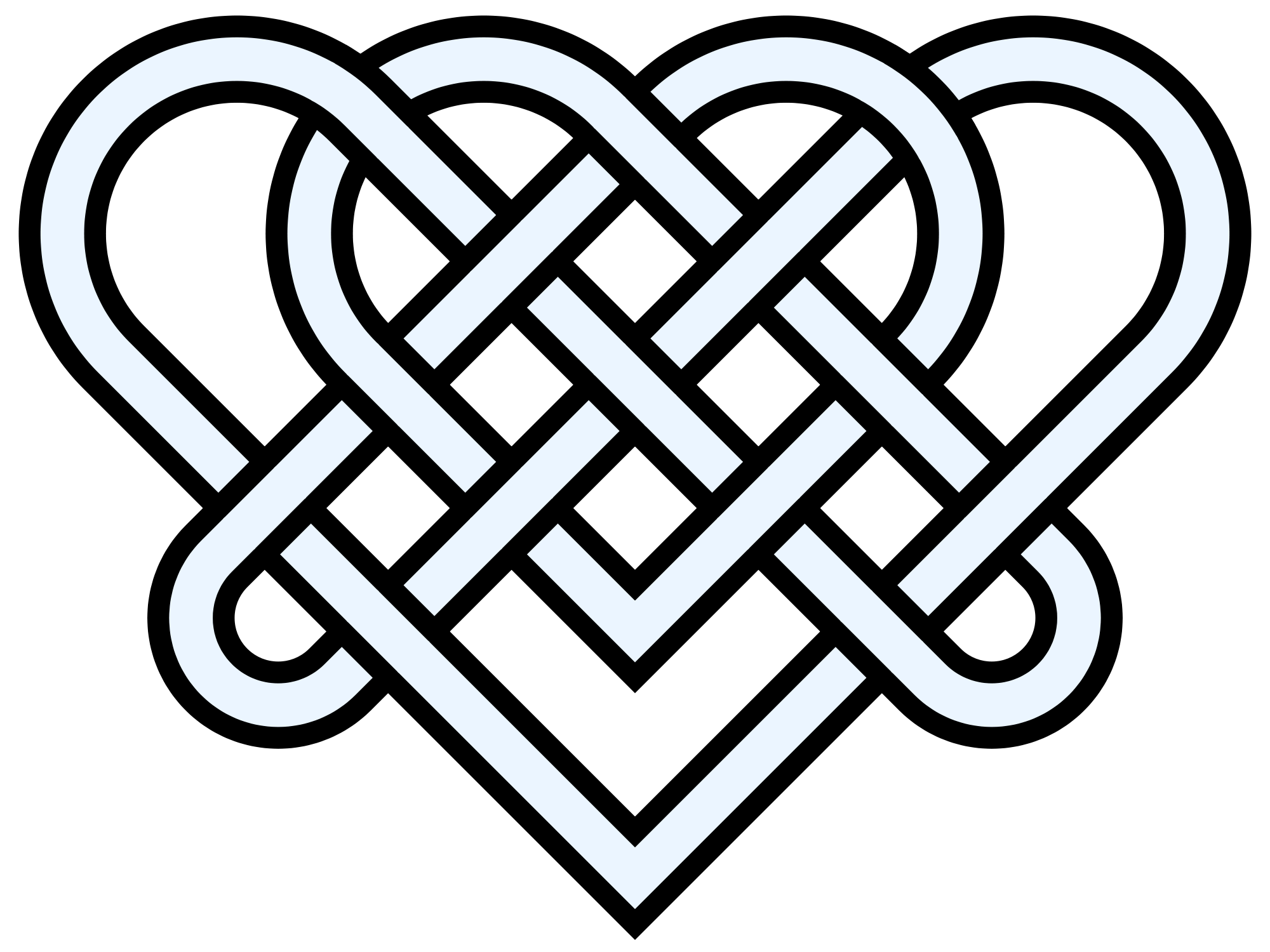 knot clipart heart shaped