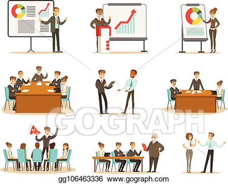 Eps vector managers and. Marketing clipart management skill