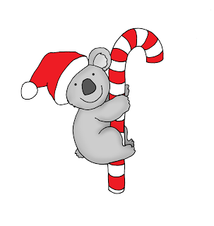 koala clipart christmas
