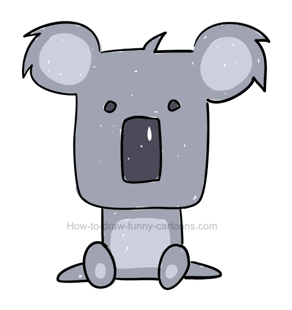 Koala clipart drawn. How to draw a