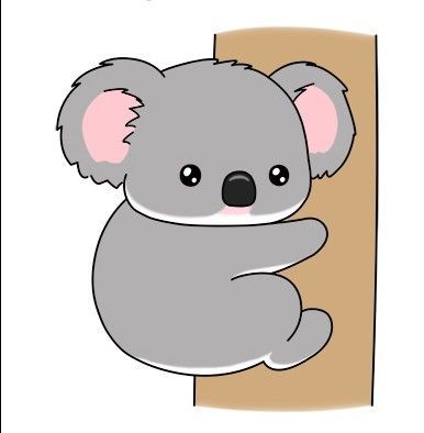 koala clipart easy draw