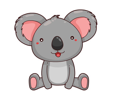 koala clipart happy