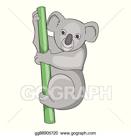 Vector illustration bear cartoon. Koala clipart icon australian