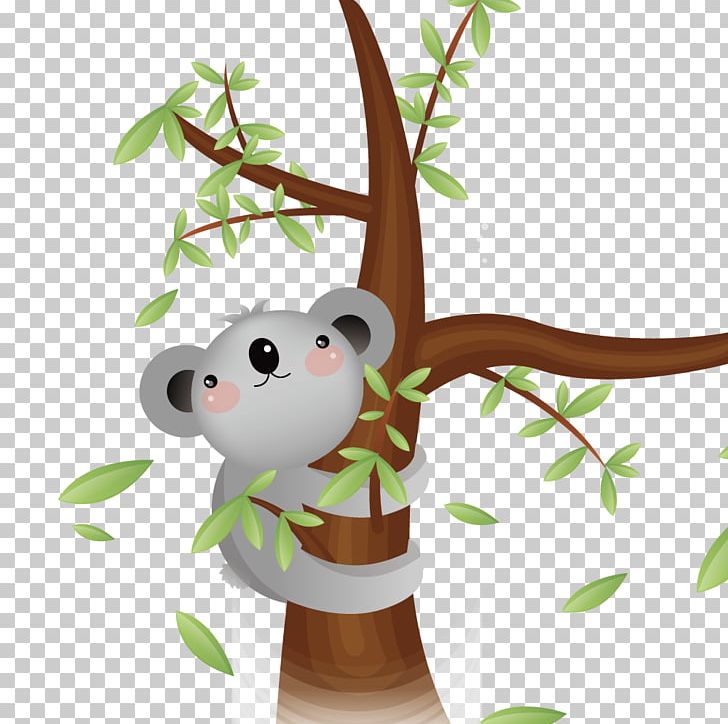 koala clipart plant