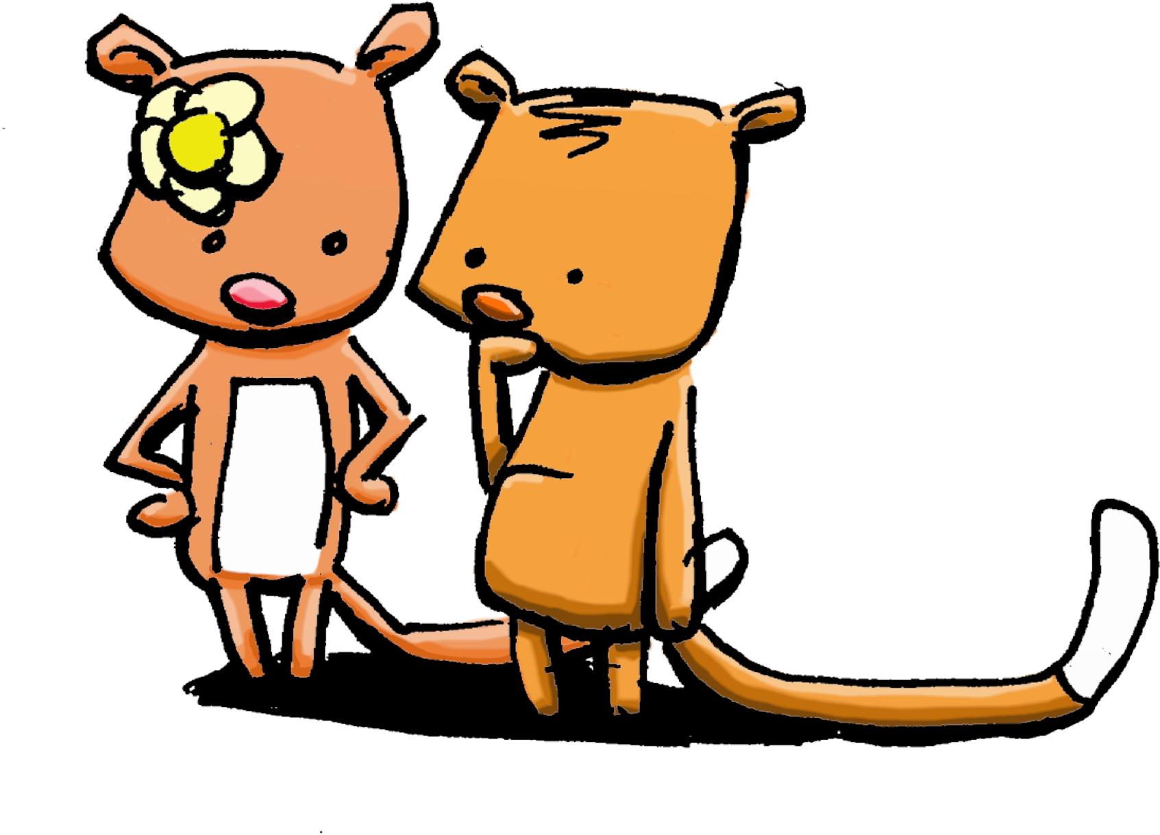 Illustration of two cute. Koala clipart possum