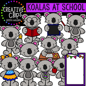 koala clipart school