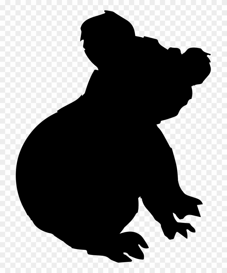 Koala clipart silhouette. Comments pinclipart 
