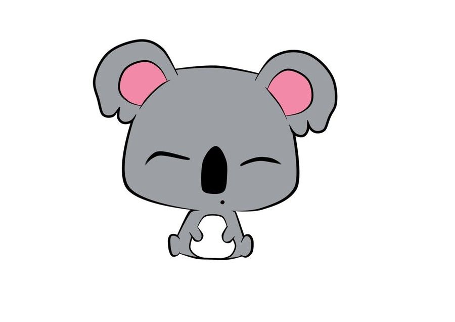 Koala clipart simple. Collection of drawing easy