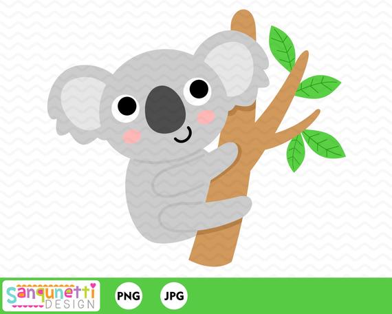 Zoo digital art instant. Koala clipart word